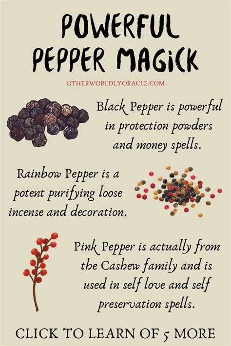 Black pepper magical propedties